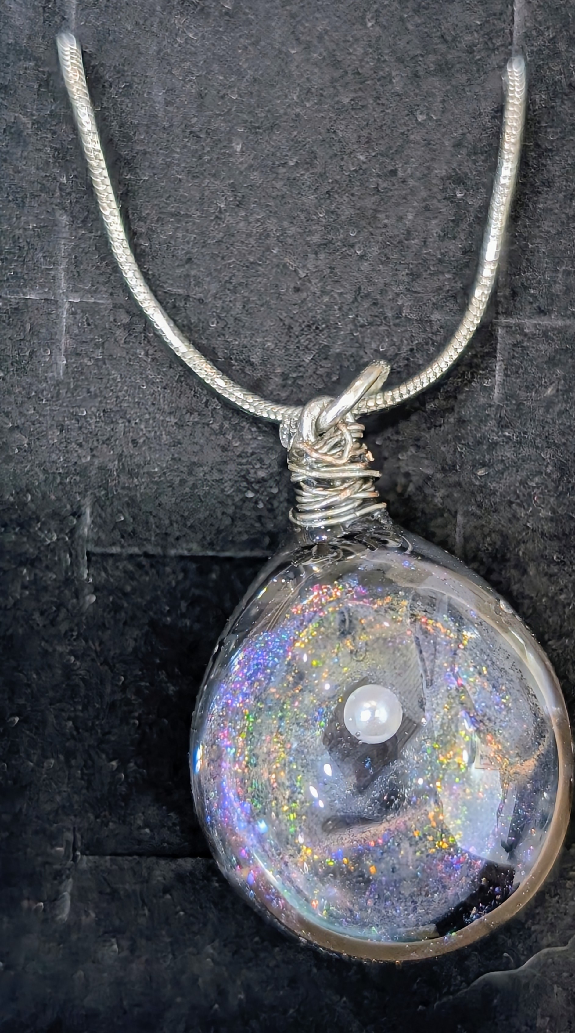 Handcrafted Galaxy Resin Pendant Necklace