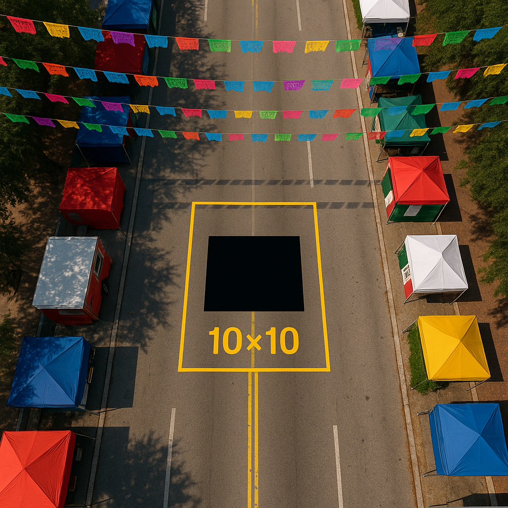 10x10 Ft Vendor Space for Lease