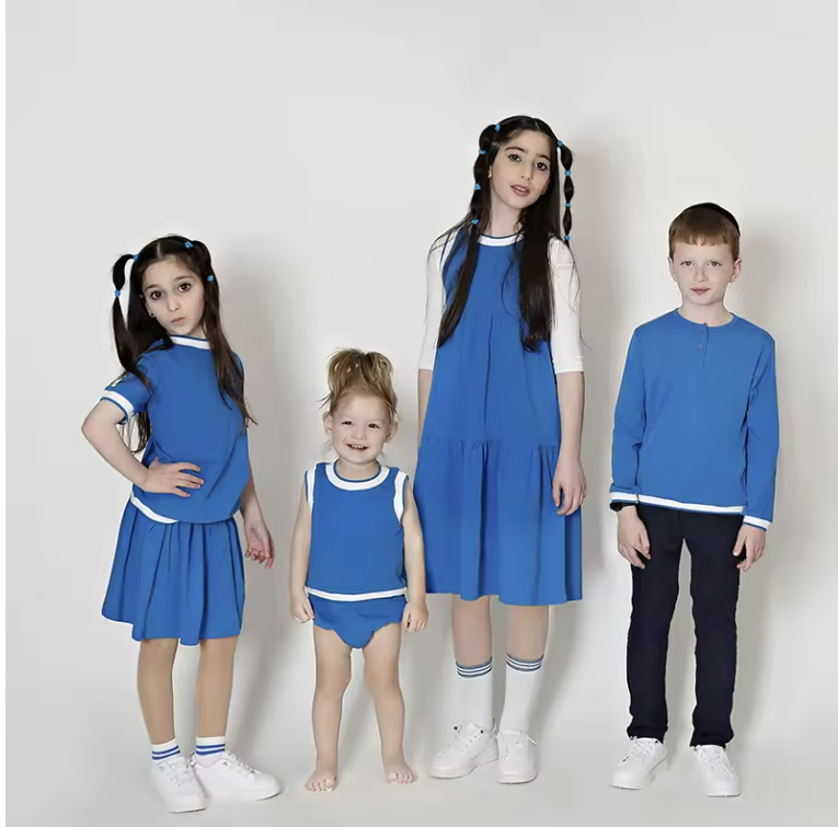 Kids Matching Blue Outfits Set