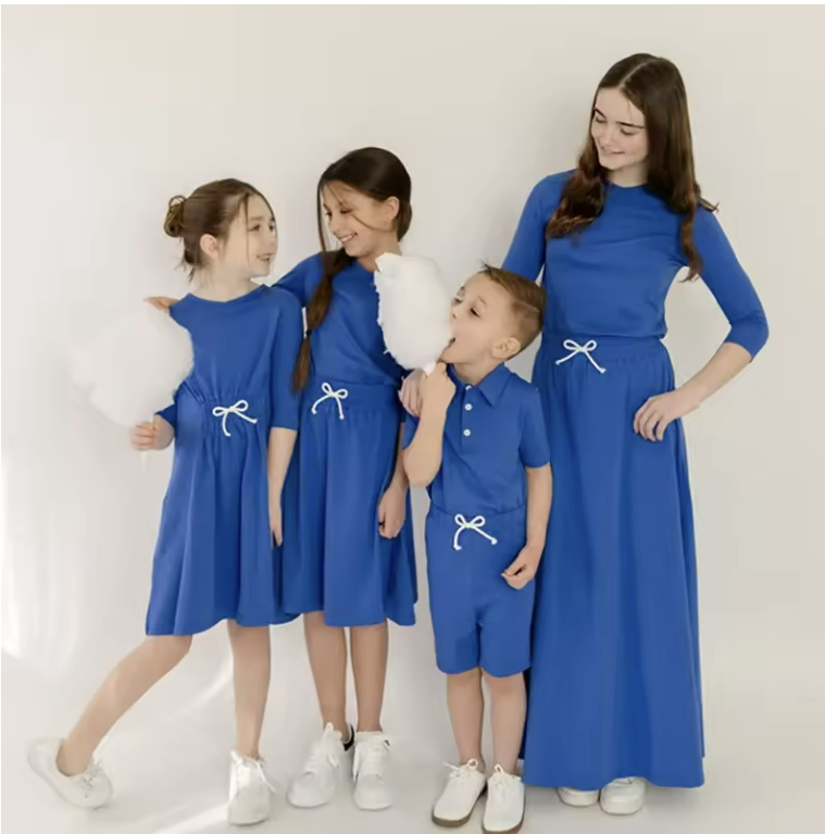 Matching Family Blue Outfits