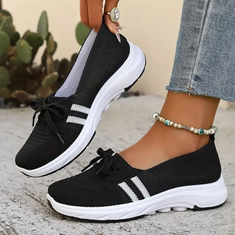 🔥Summer Best Seller🔥Women’s Breathable Knit Slip-On Sneakers with Bow