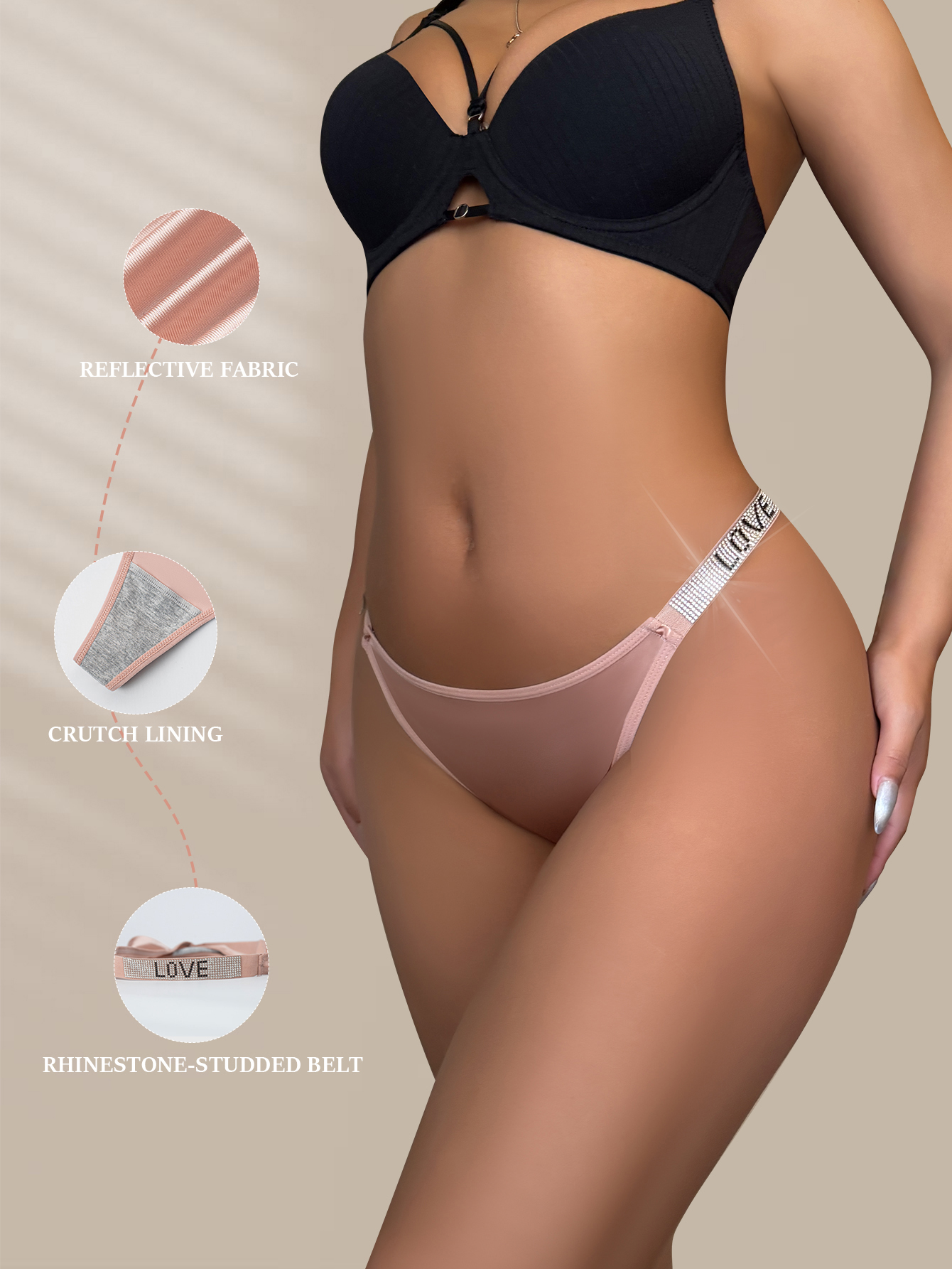  High-Waist Glam Thong 196