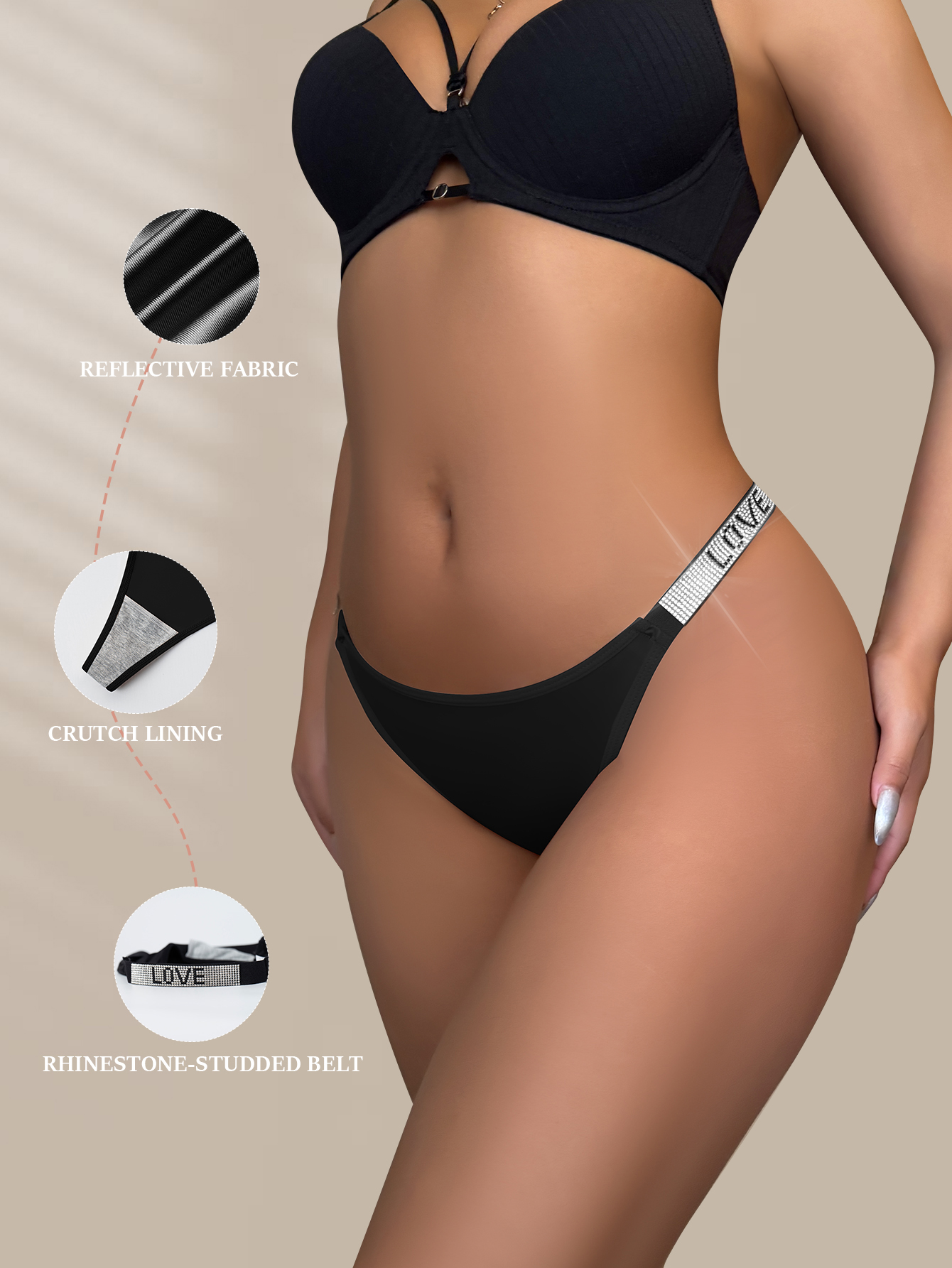  High-Waist Glam Thong 196