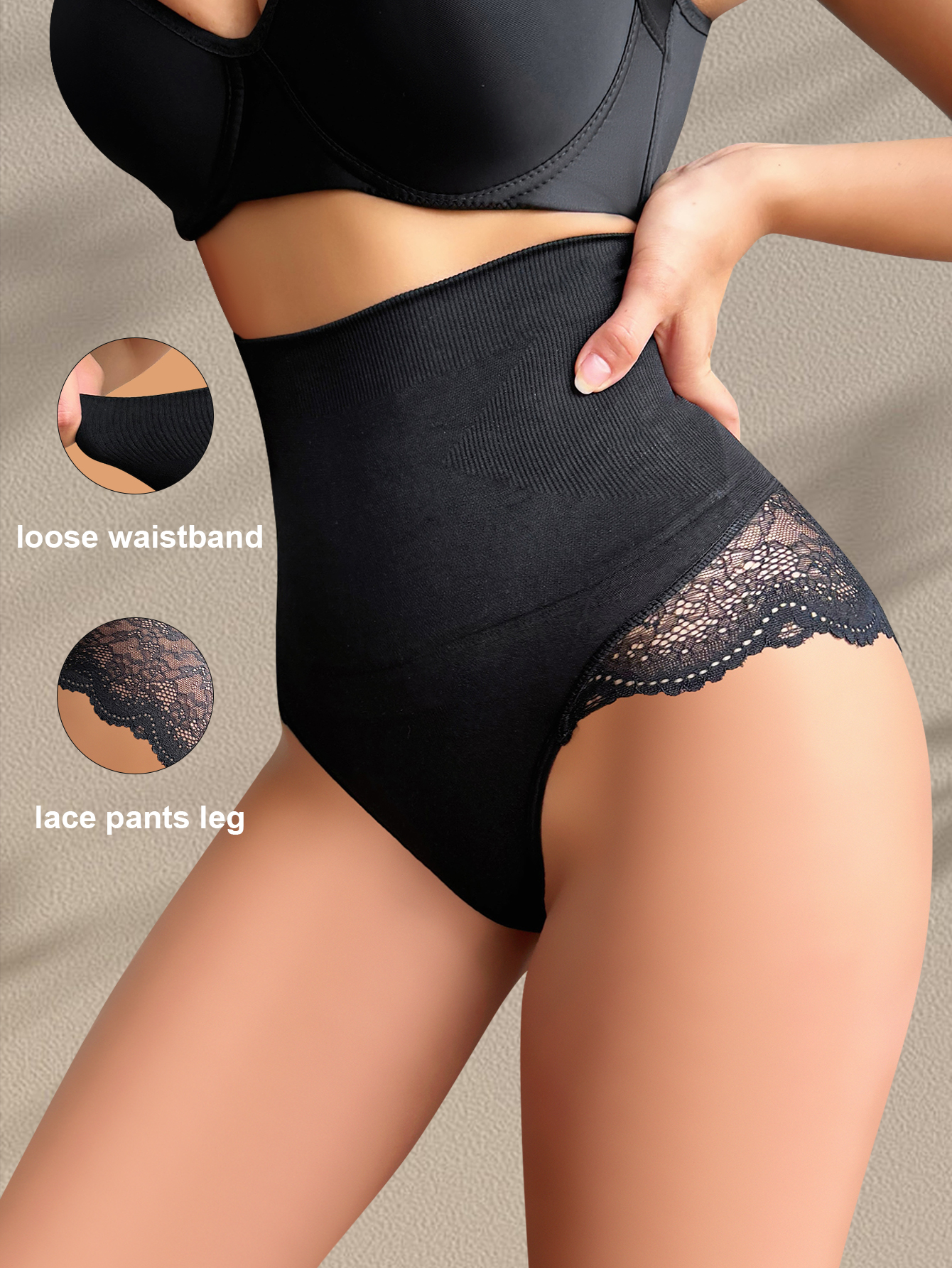 High-Waist Shaping Lace 072