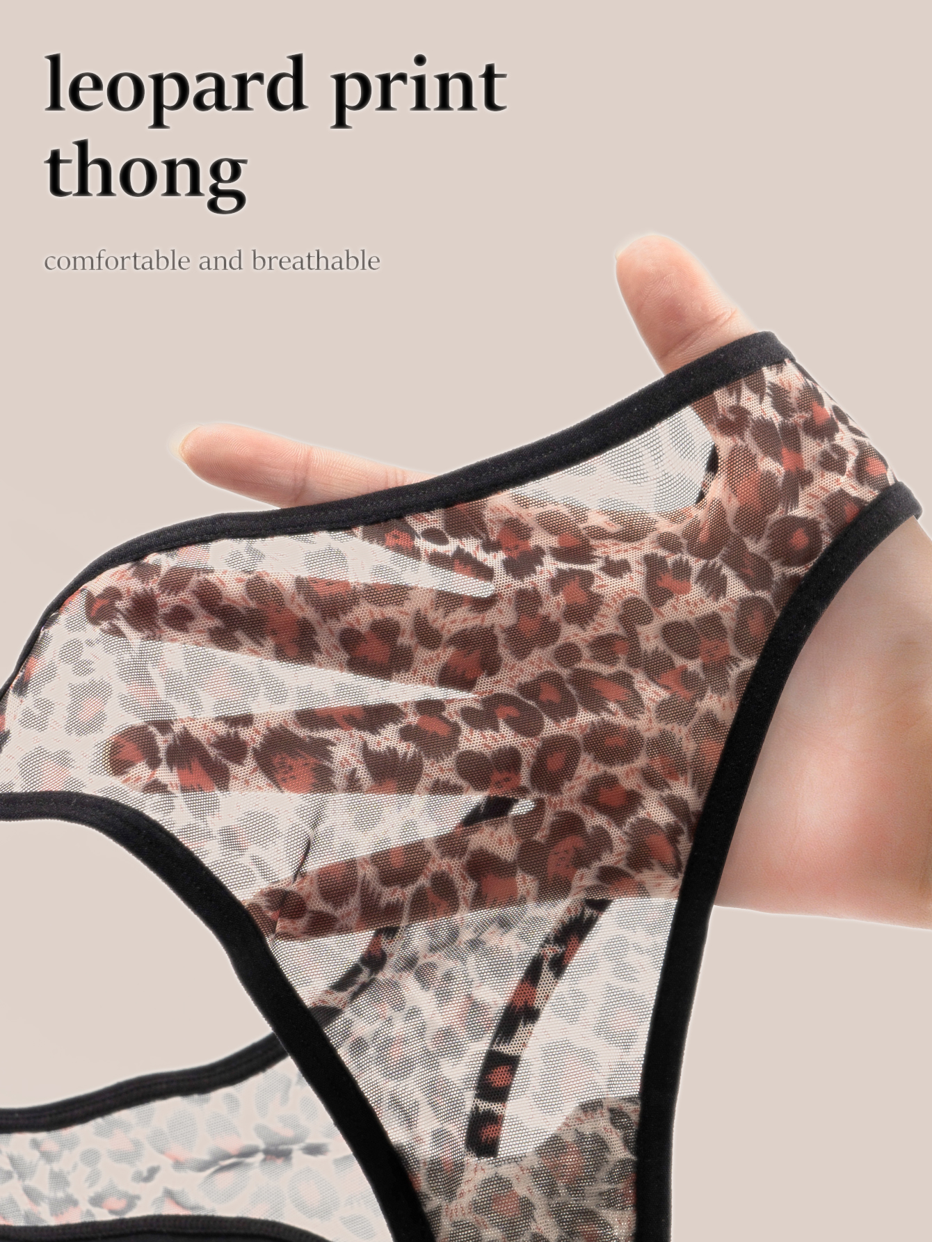 Leopard Print Thong 801-A