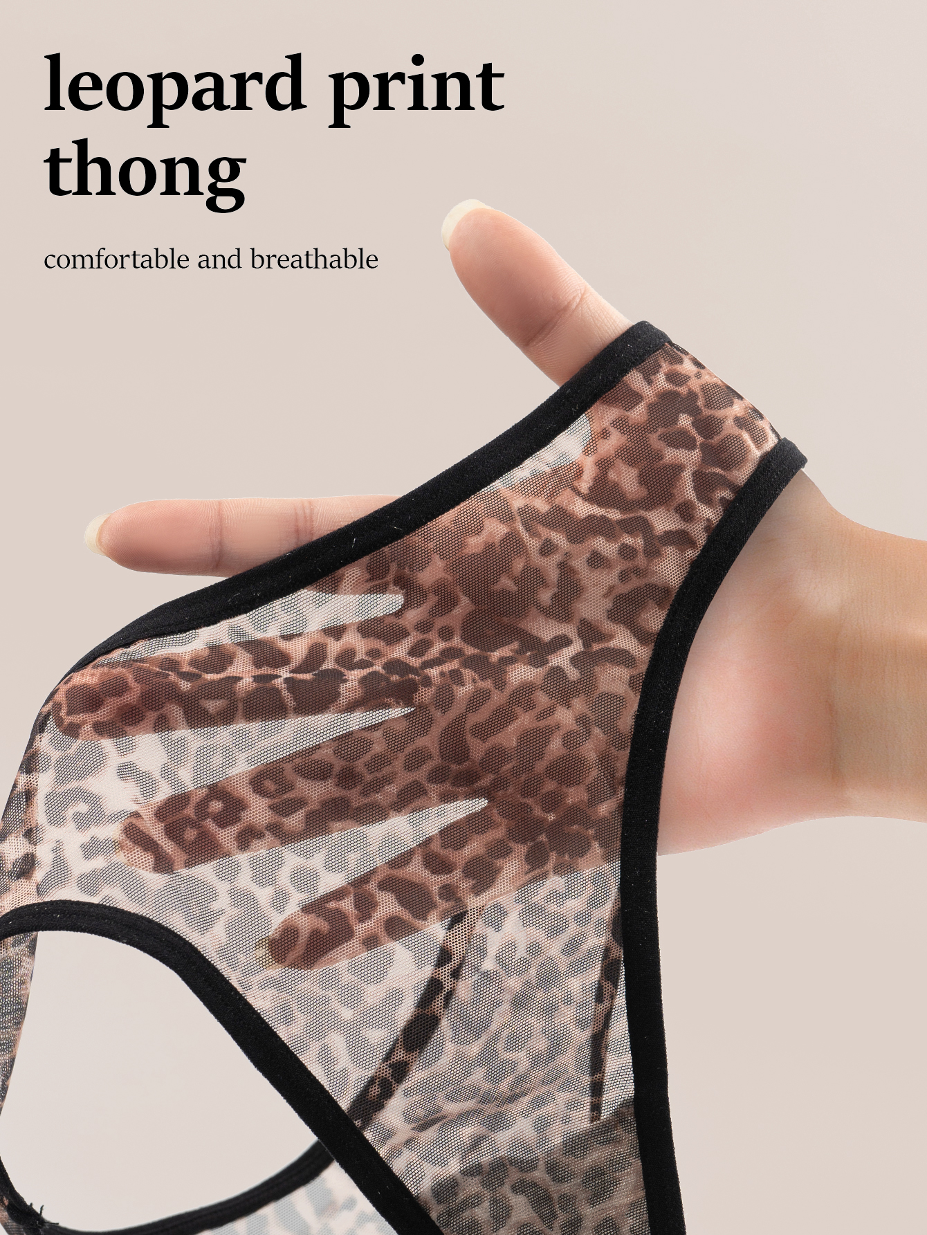 Leopard Print Thong 801-B