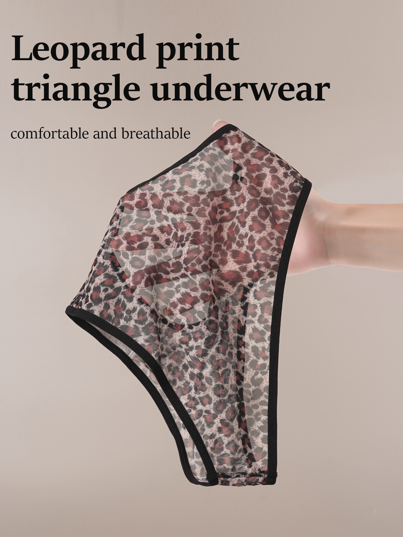 Leopard print triangle underwear 802-A