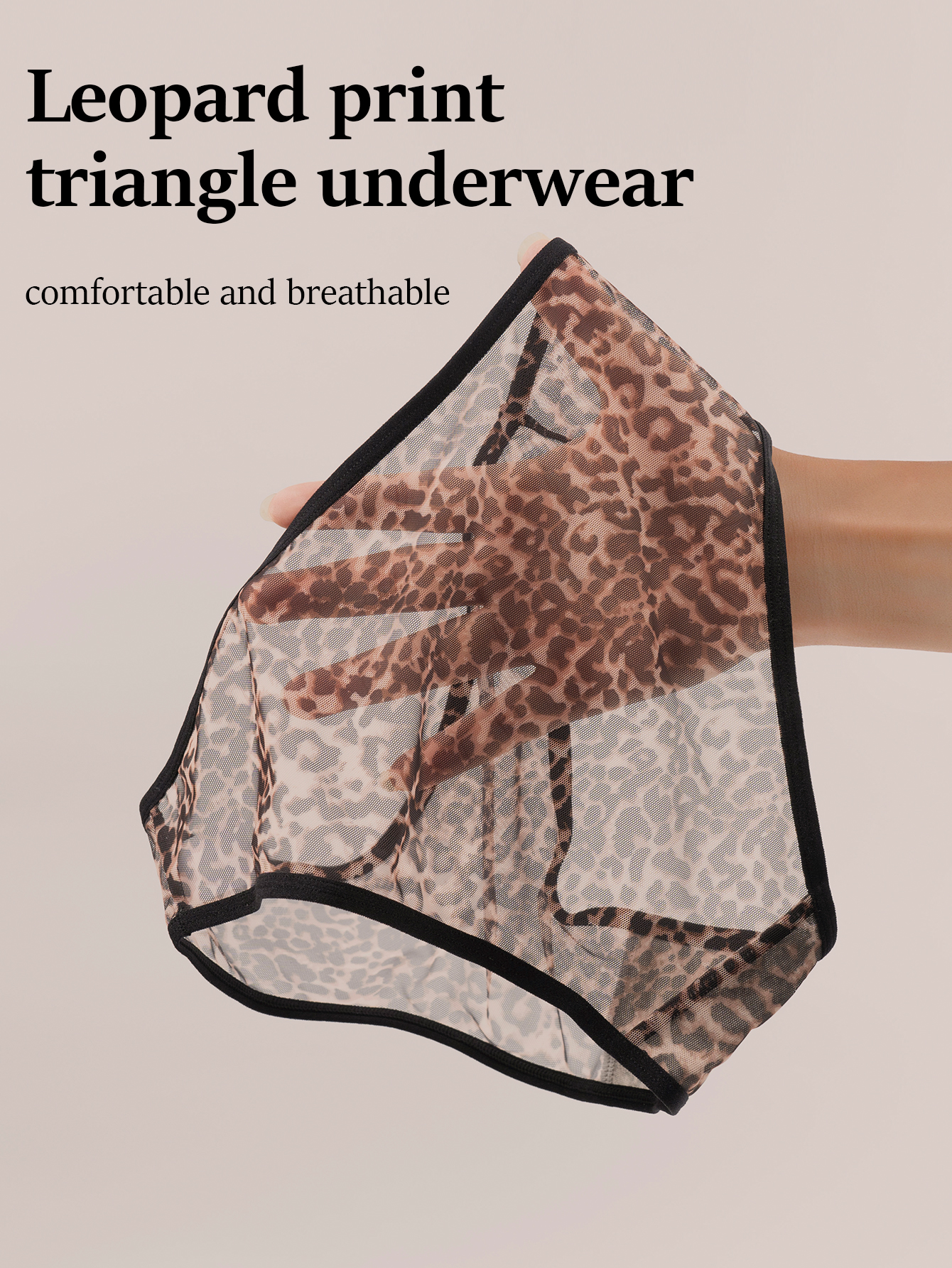Leopard print triangle underwear 802-B