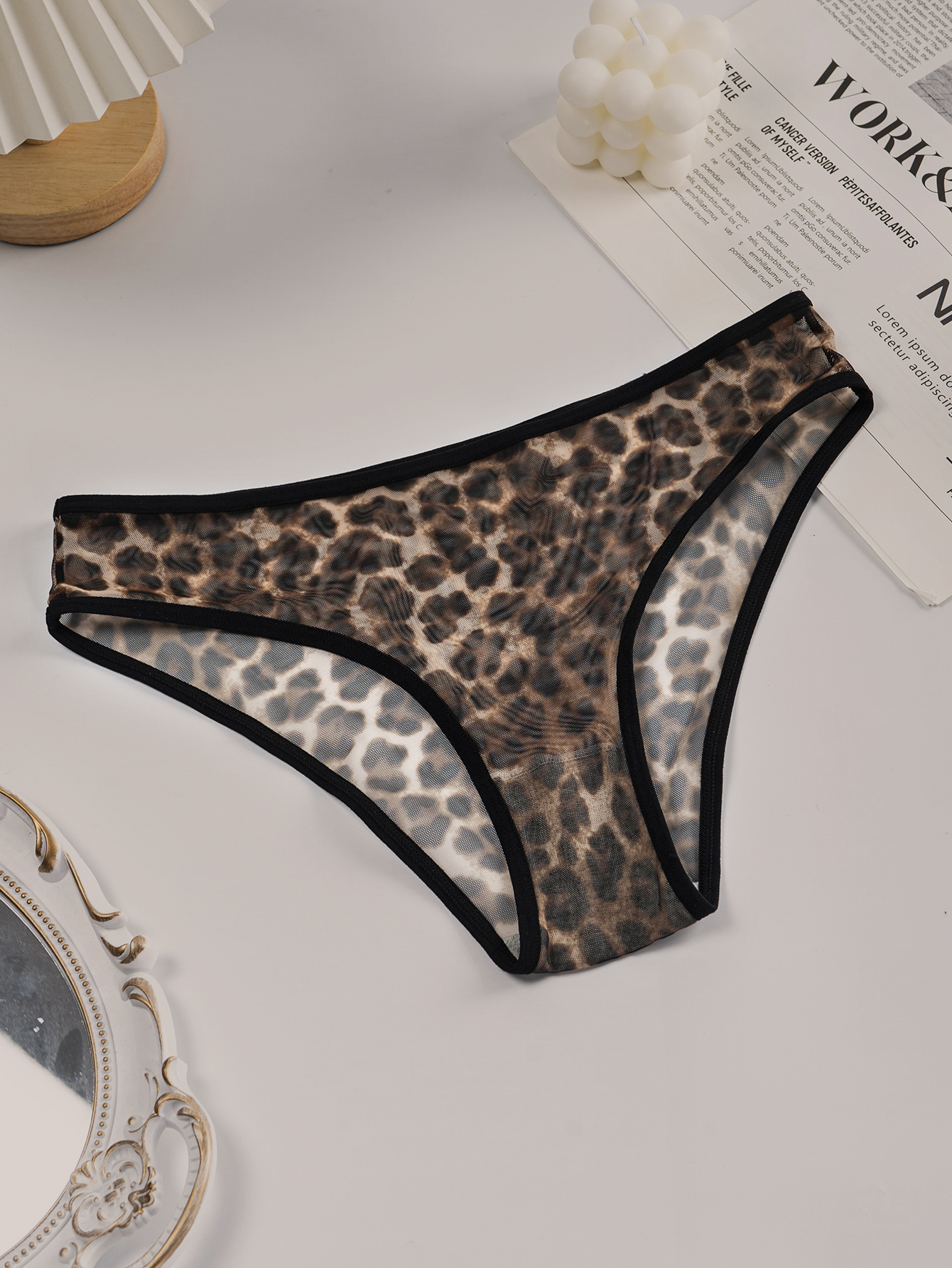 Leopard print triangle underwear 802-D