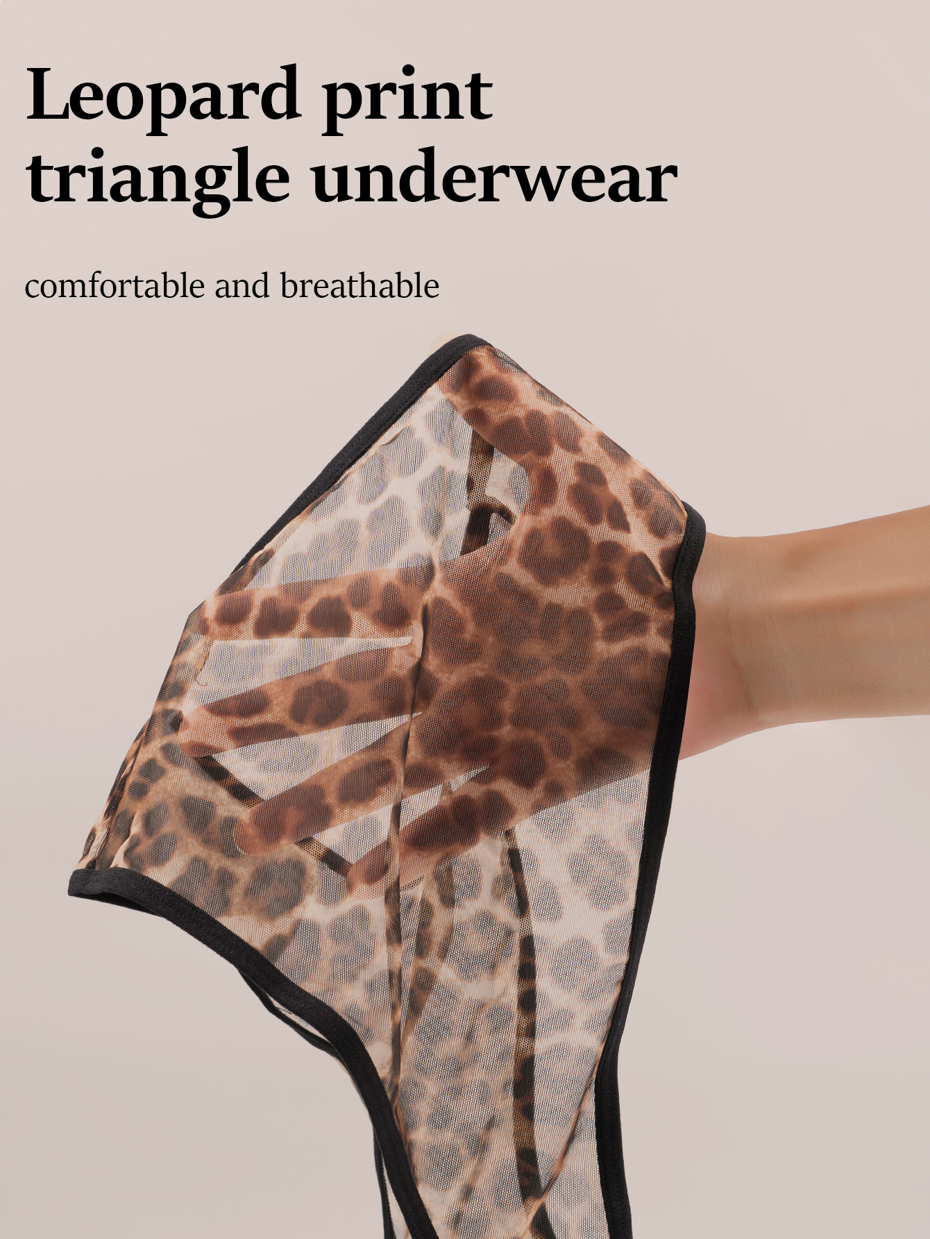 Leopard print triangle underwear 802-D