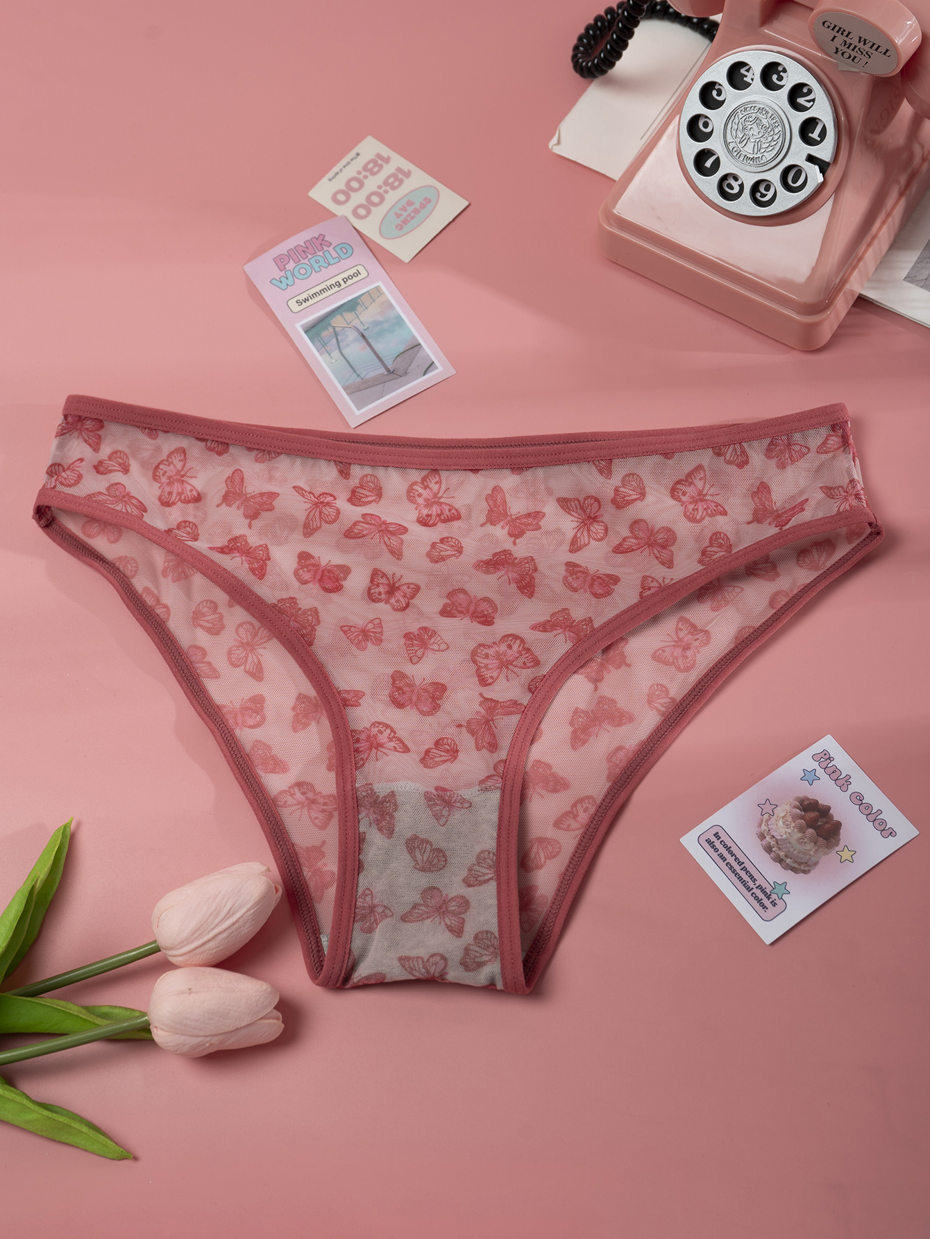 Butterfly Patterned Women's Underwear 804-B