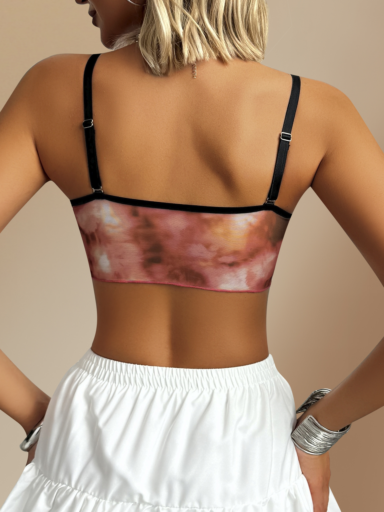Tie-Dye Ruched Cami Top DD001