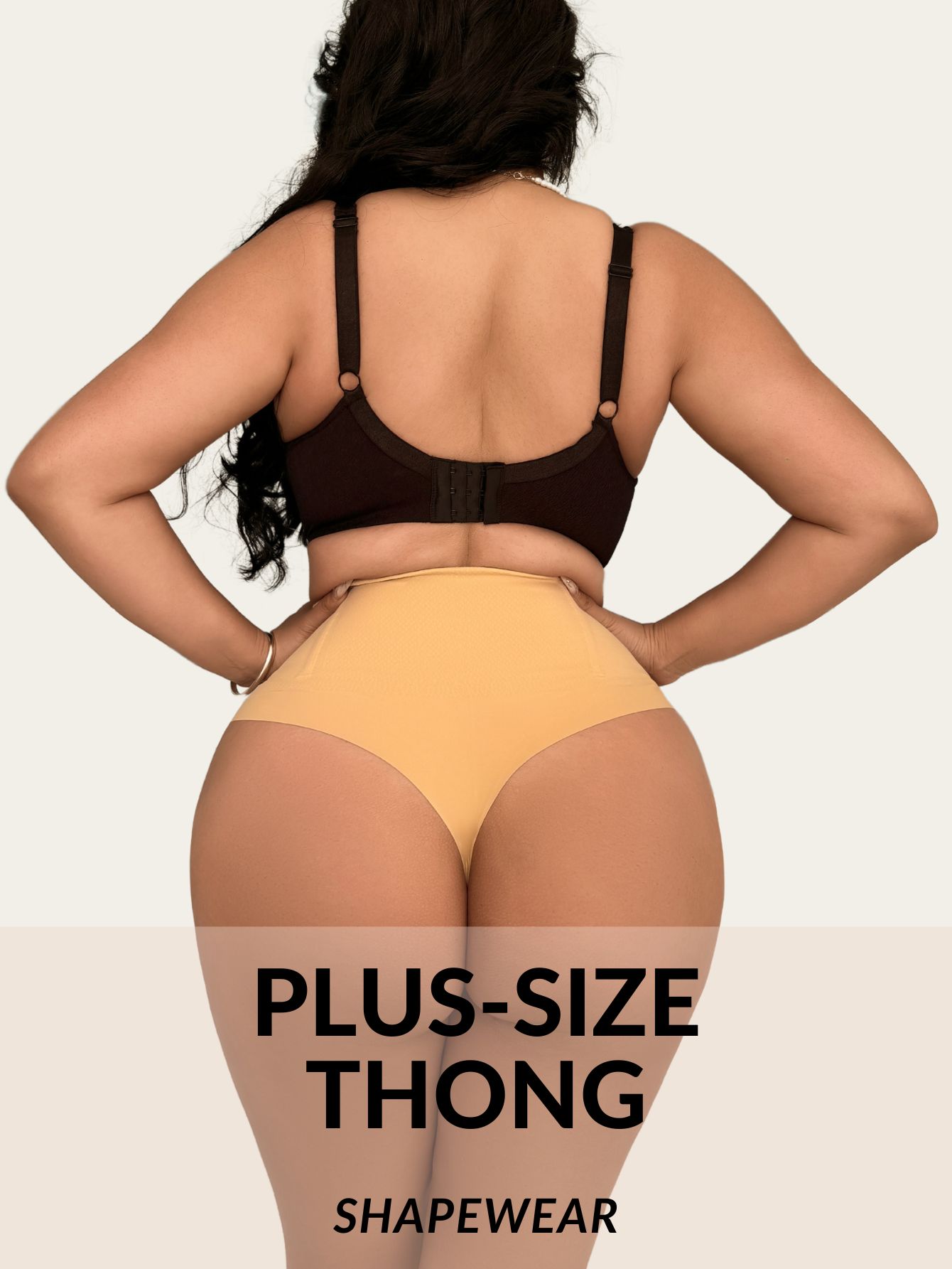 Plus-Size High-Waisted Thong GD001