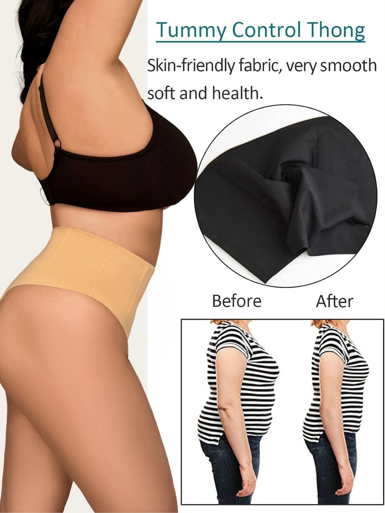 Plus-Size High-Waisted Thong GD001