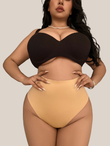 Plus-Size High-Waisted Thong GD001