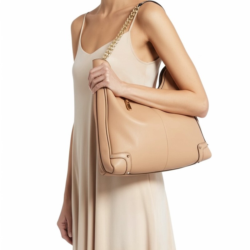 Tan Leather Shoulder Bag