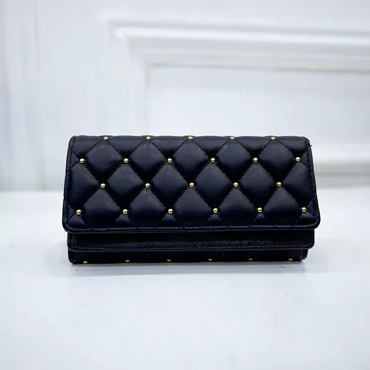 Quilted Black Clutch