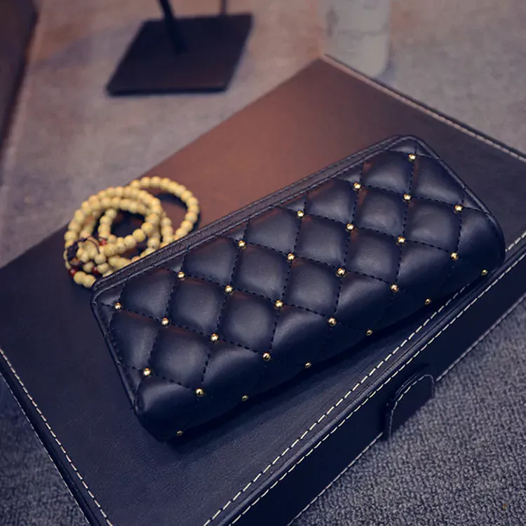 Quilted Black Clutch