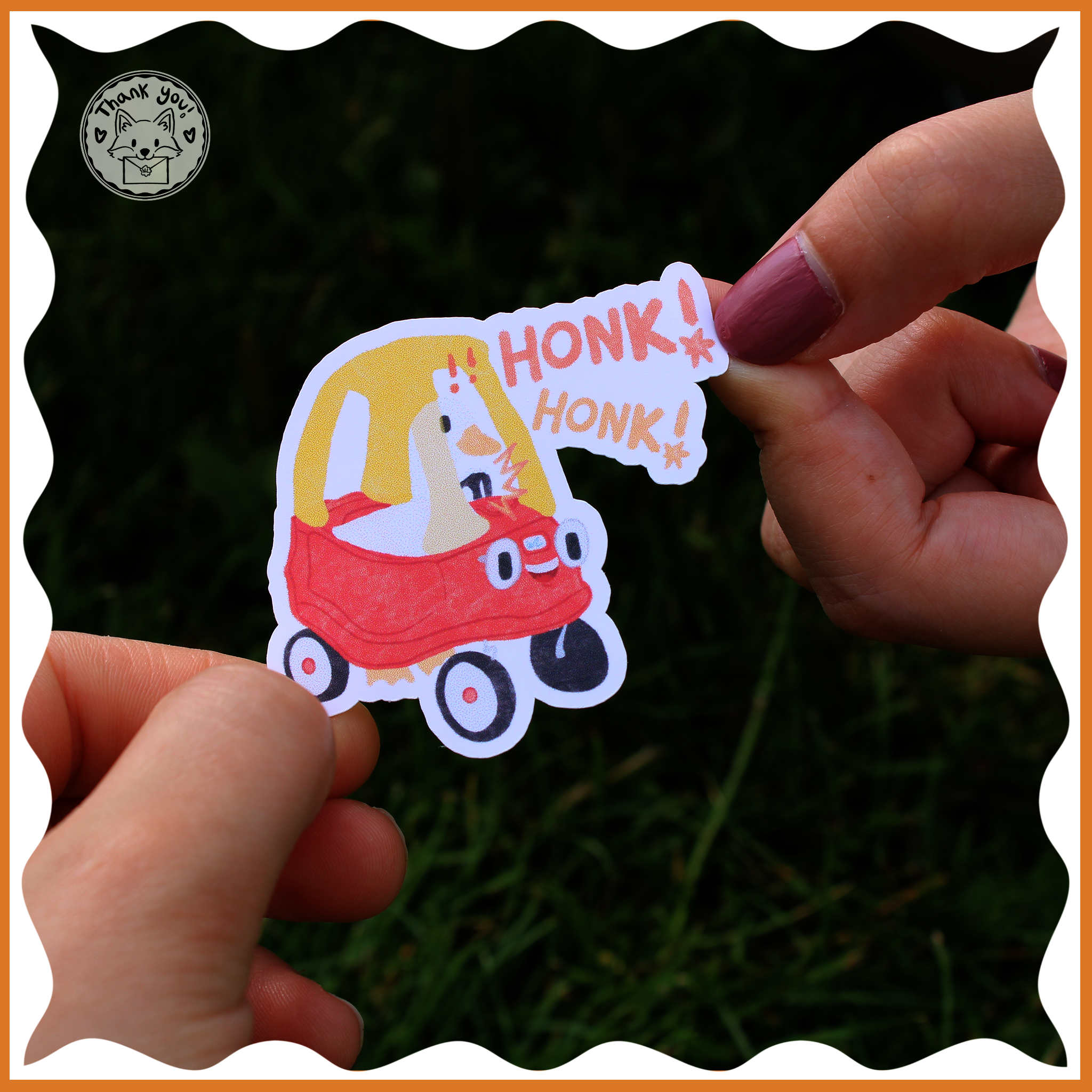 Duck Driving Toy Car Sticker