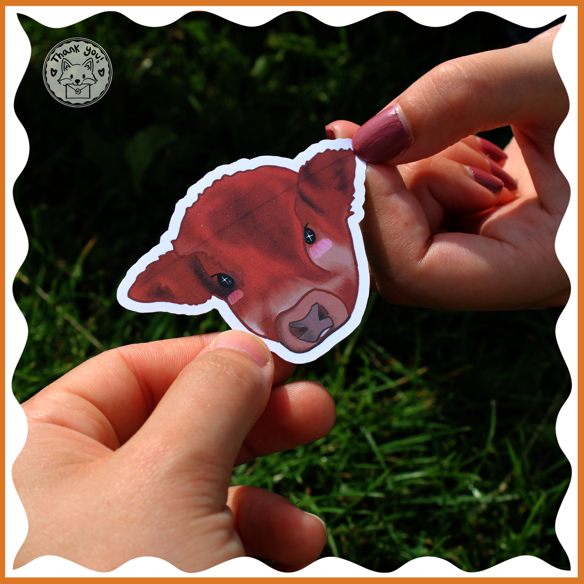 Cute Calf Vinyl Sticker