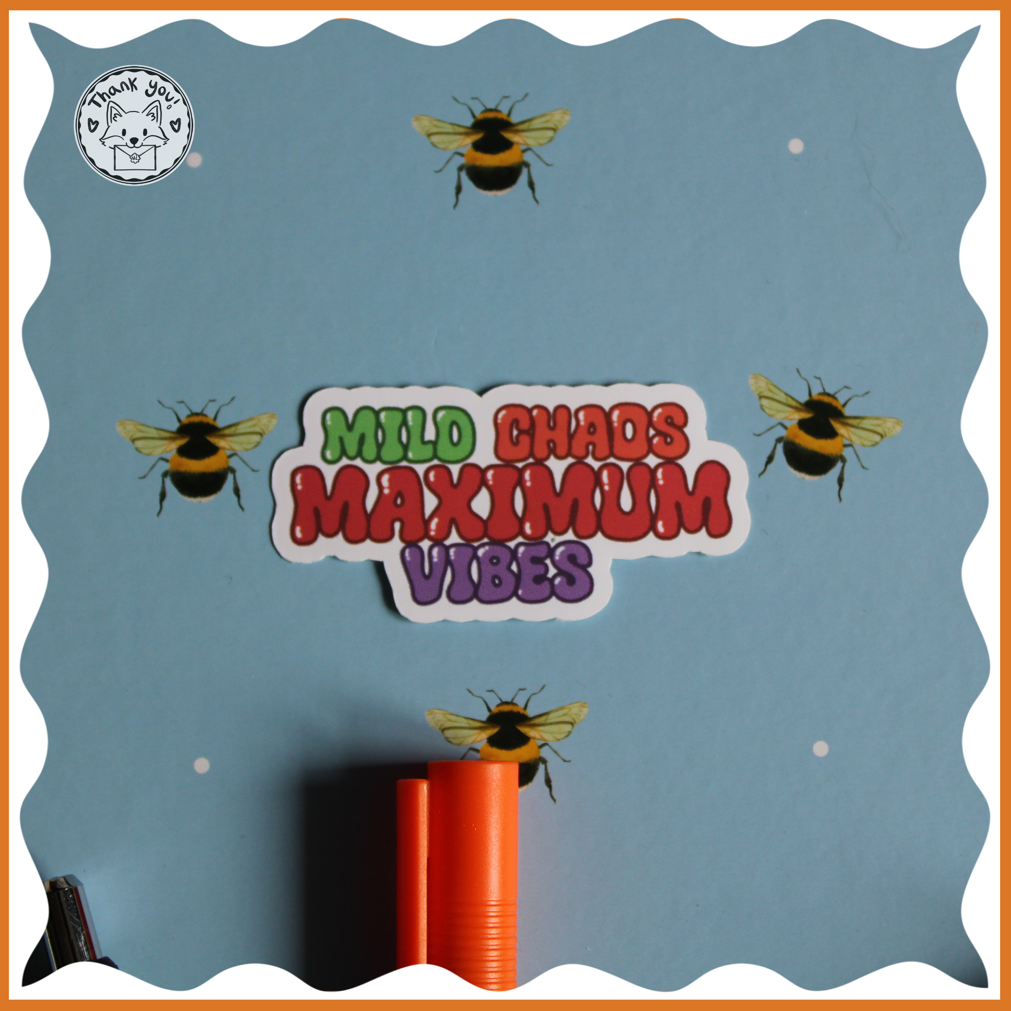 Mild Chaos Maximum Vibes Sticker