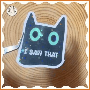 I Saw That Cat Sticker