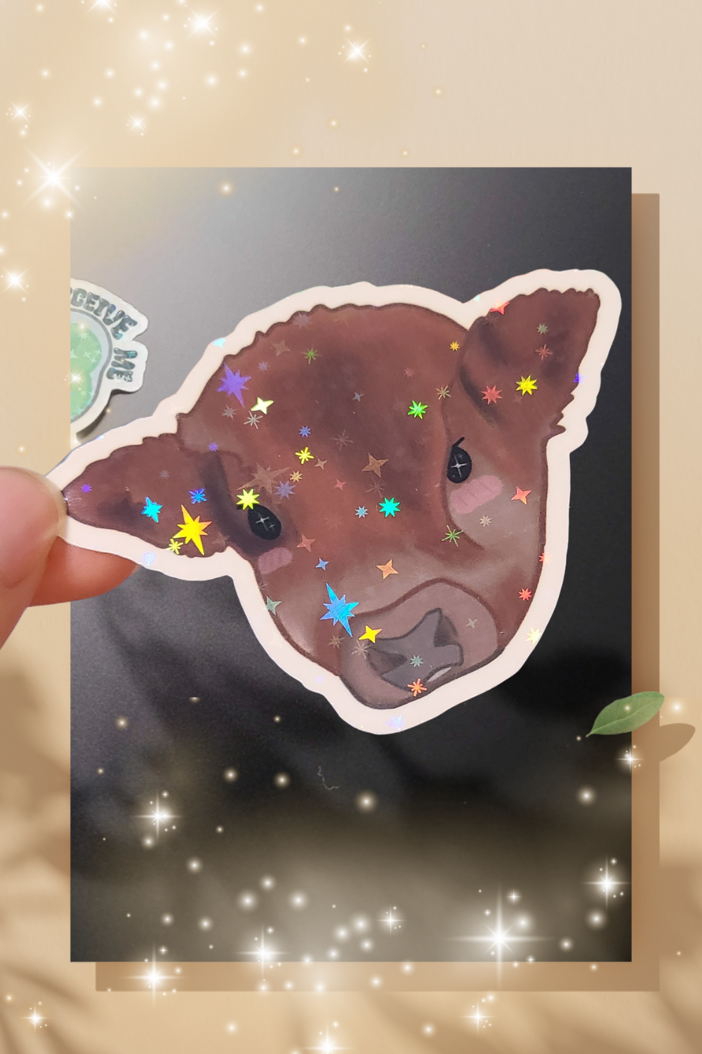 Cute Calf Vinyl Sticker