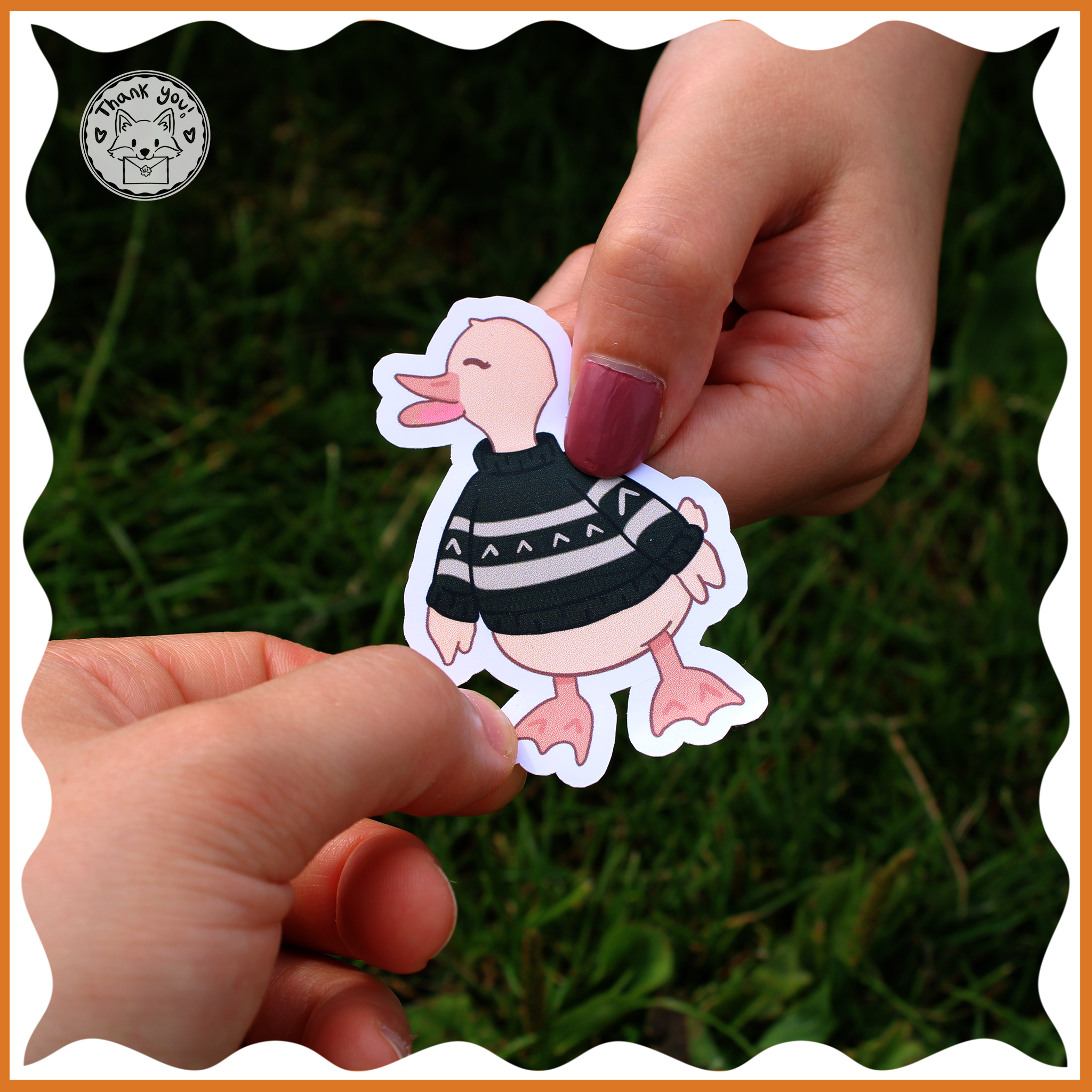 Duck in Sweater Sticker