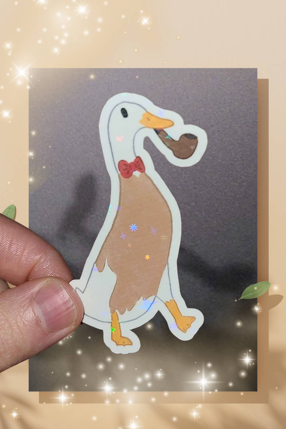 Duck with Bow Tie Sticker