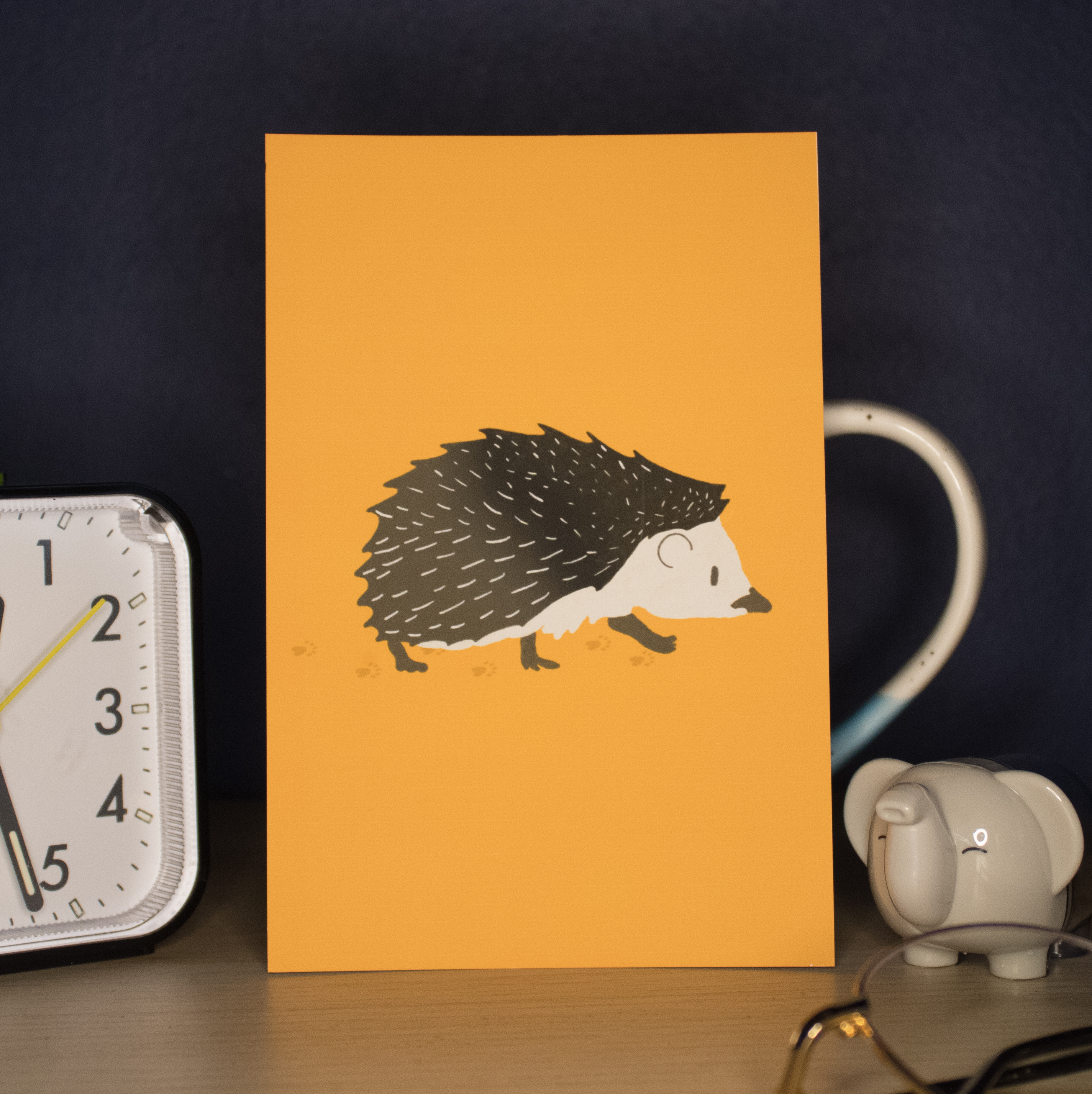 Hedgehog Illustration Print 6x4"