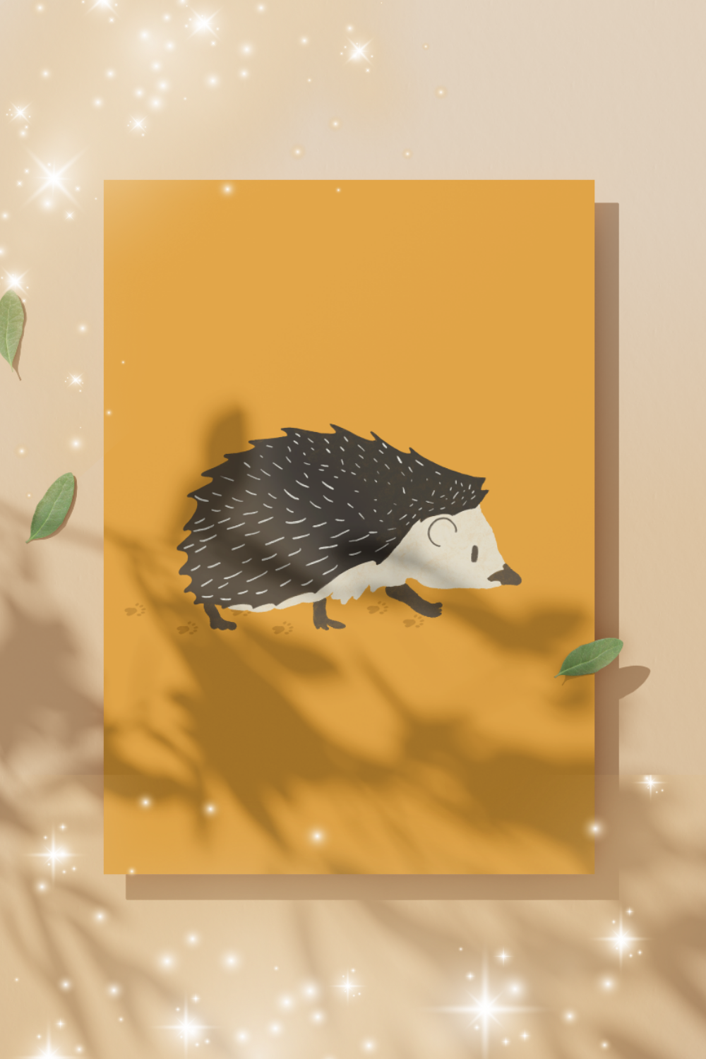 Hedgehog Illustration Print 6x4"