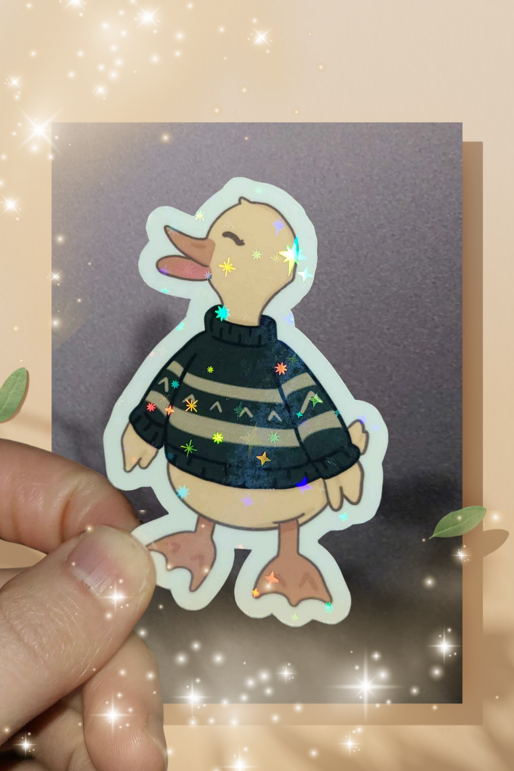 Duck in Sweater Sticker