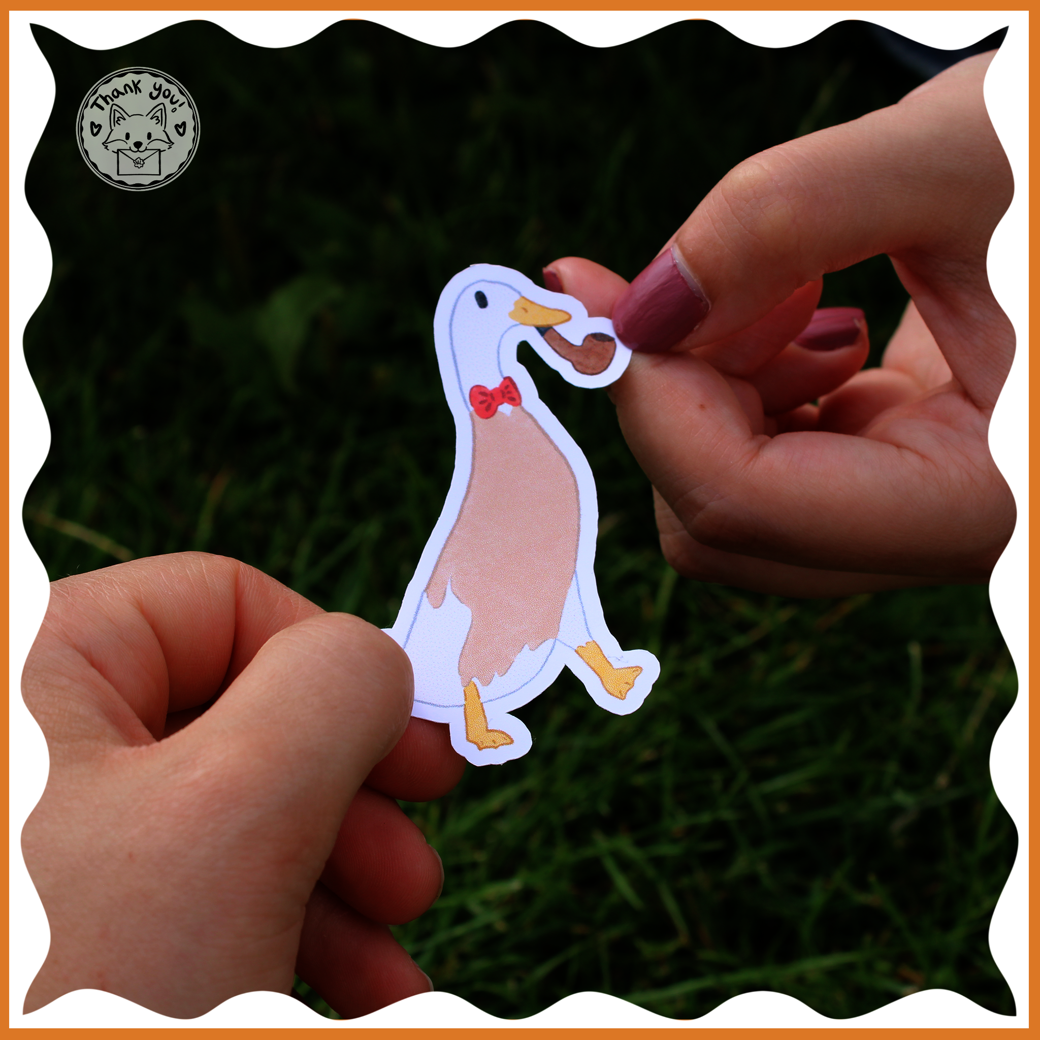 Duck with Bow Tie Sticker