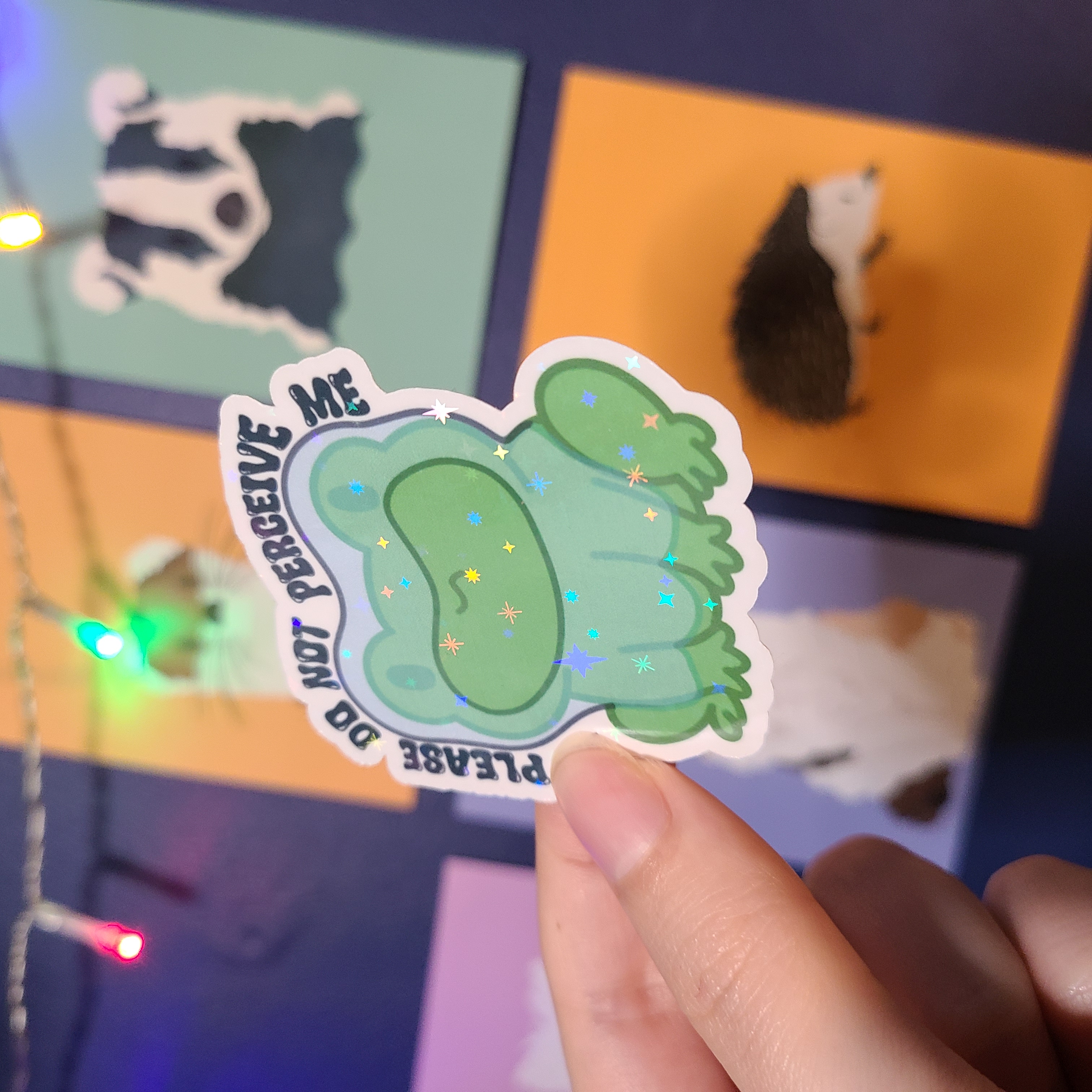 Frog Sticker - Please Do Not Perceive Me