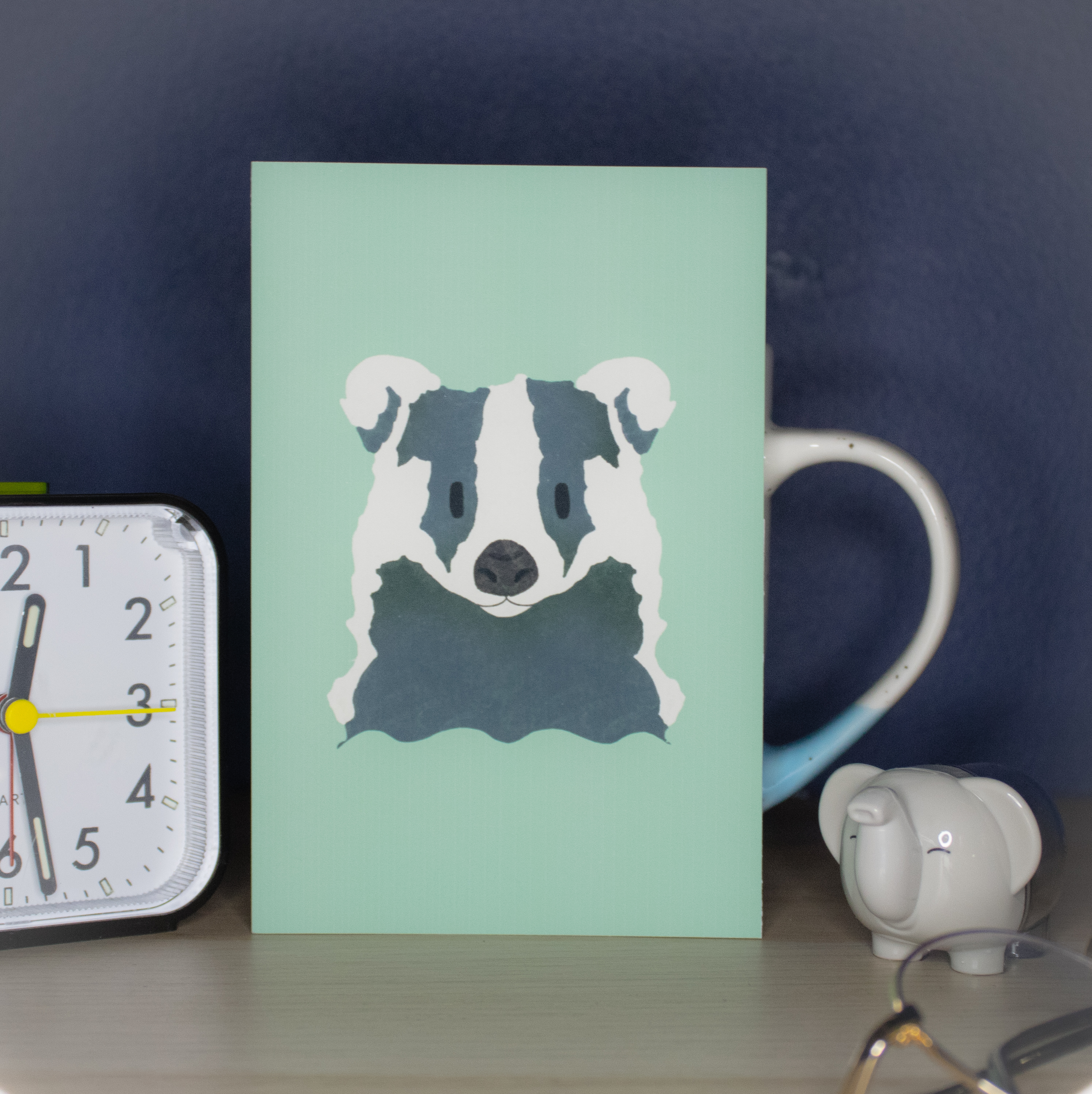 Badger Illustration Print 6x4"