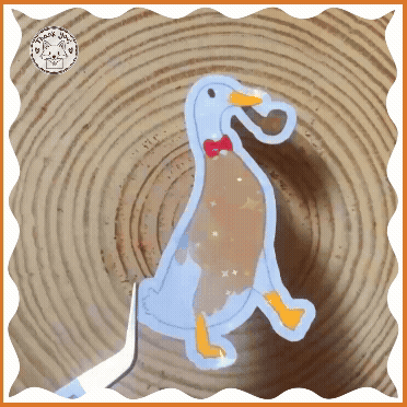 Duck with Bow Tie Sticker