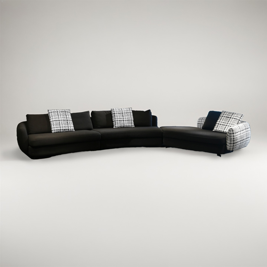 Modern Black Sectional Sofa
