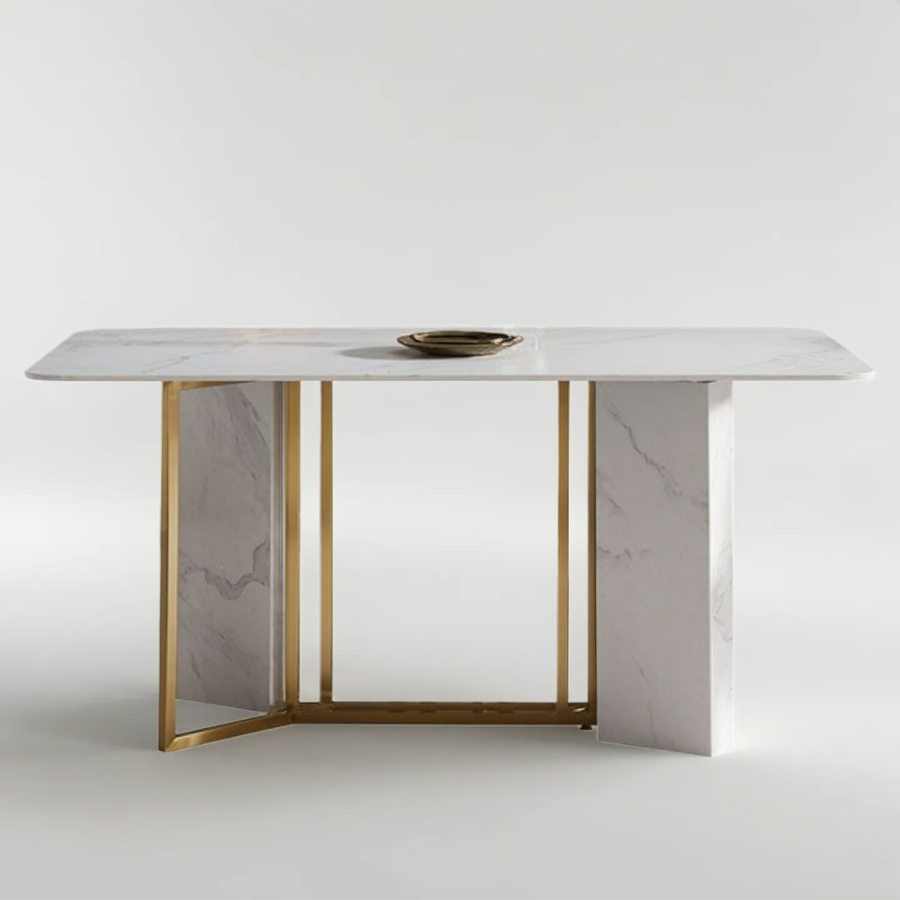 Greek white marble dining table
