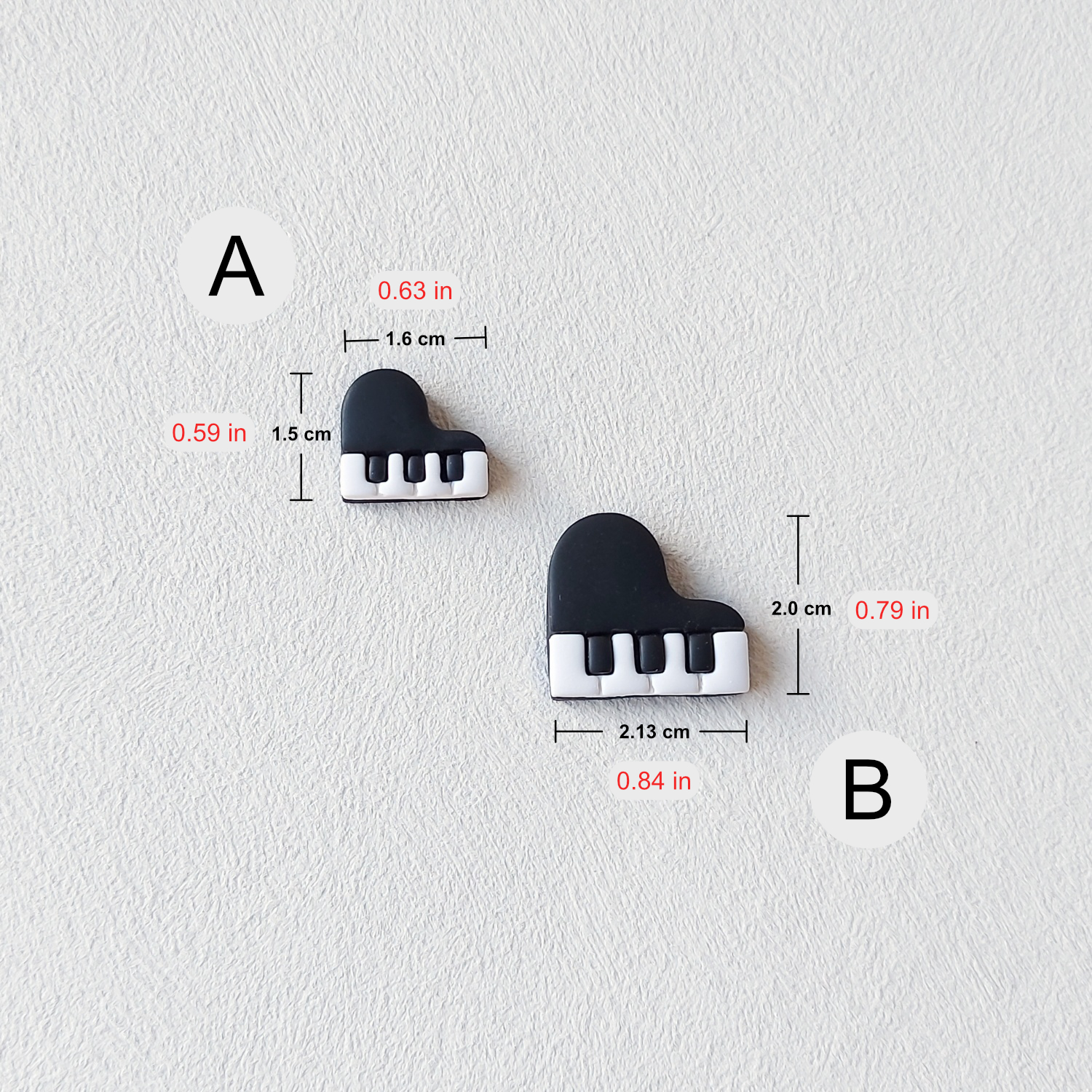 Mini Grand Piano Polymer Clay Cutter Set 