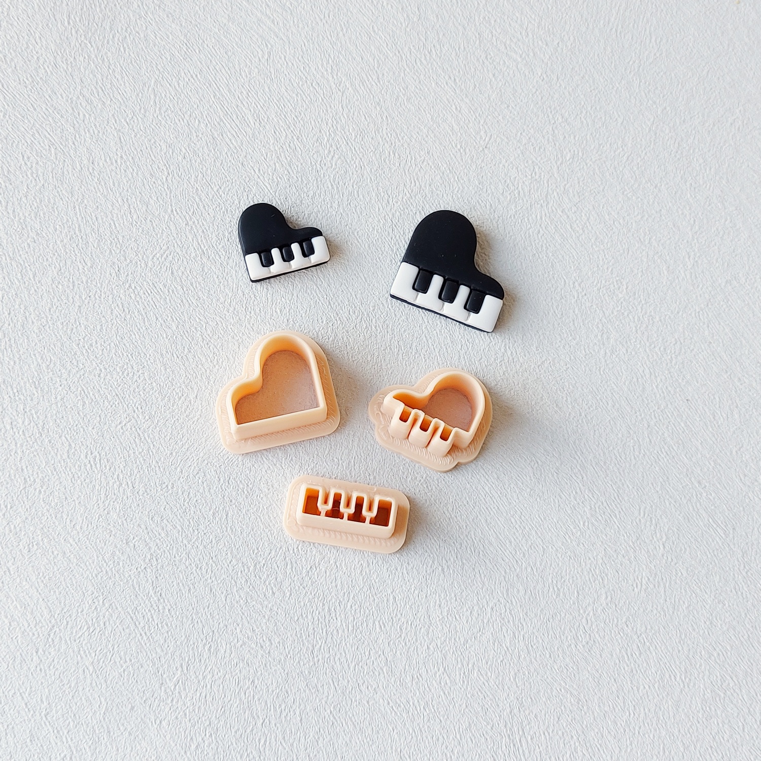 Mini Grand Piano Polymer Clay Cutter Set 