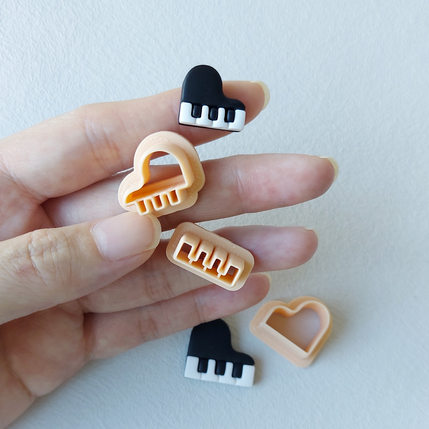 Mini Grand Piano Polymer Clay Cutter Set 