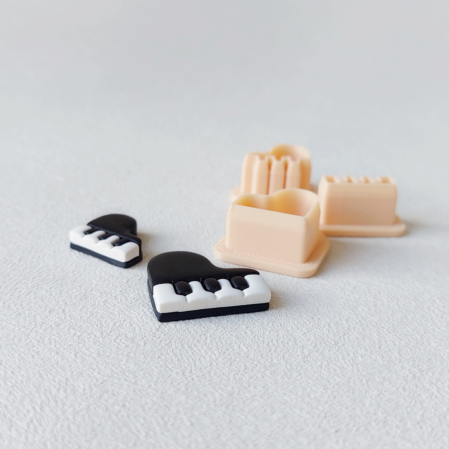 Mini Grand Piano Polymer Clay Cutter Set 