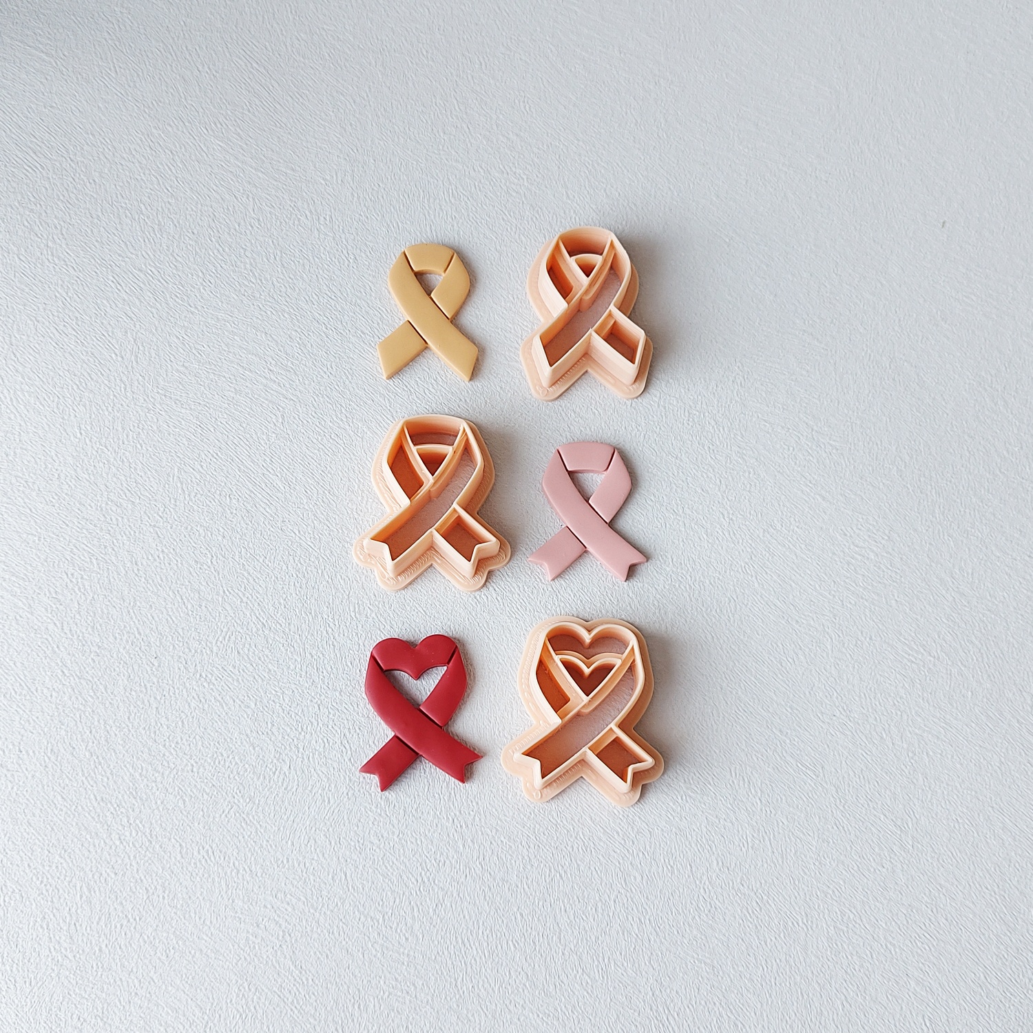 Awareness Ribbon Polymer Clay Cutters 