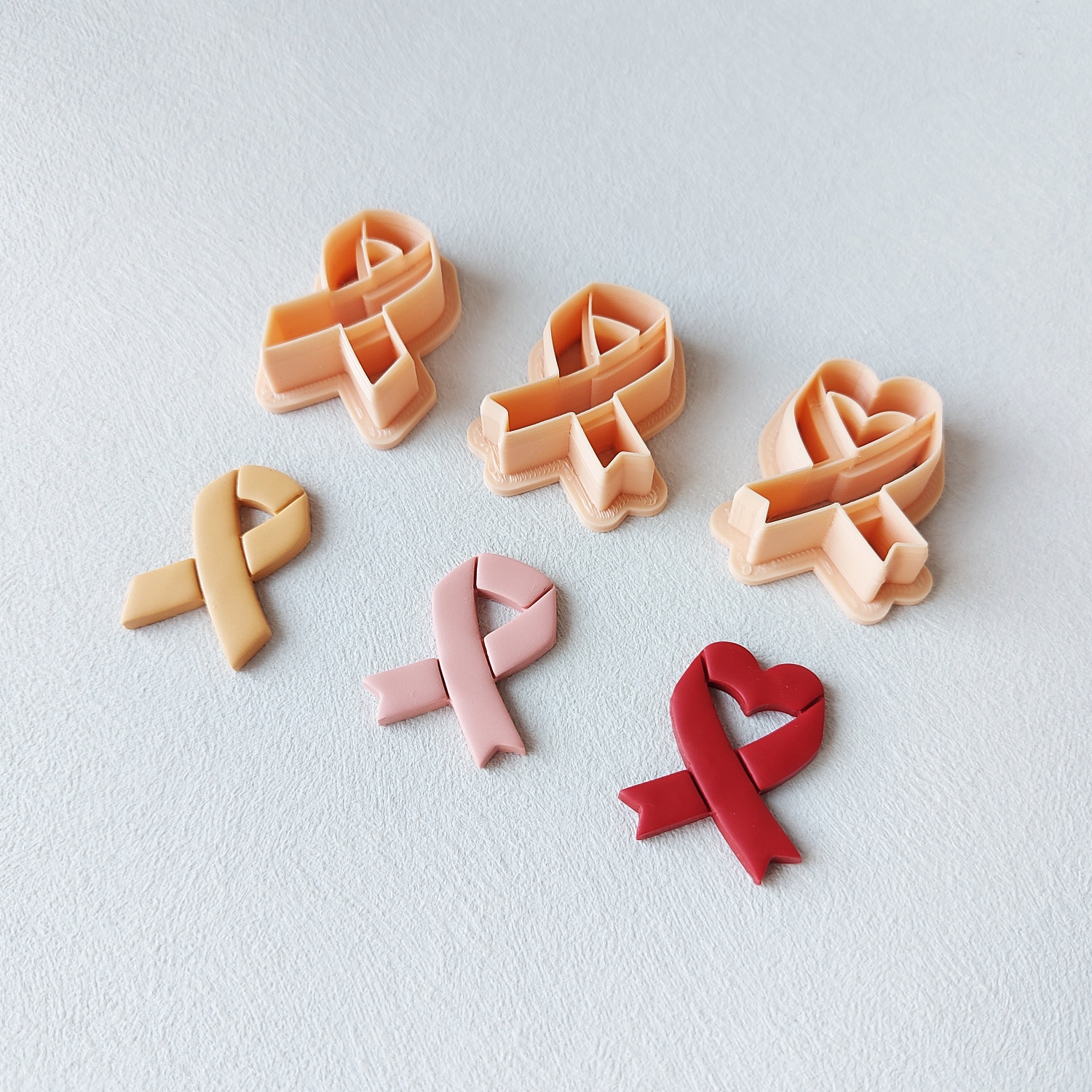 Awareness Ribbon Polymer Clay Cutters 