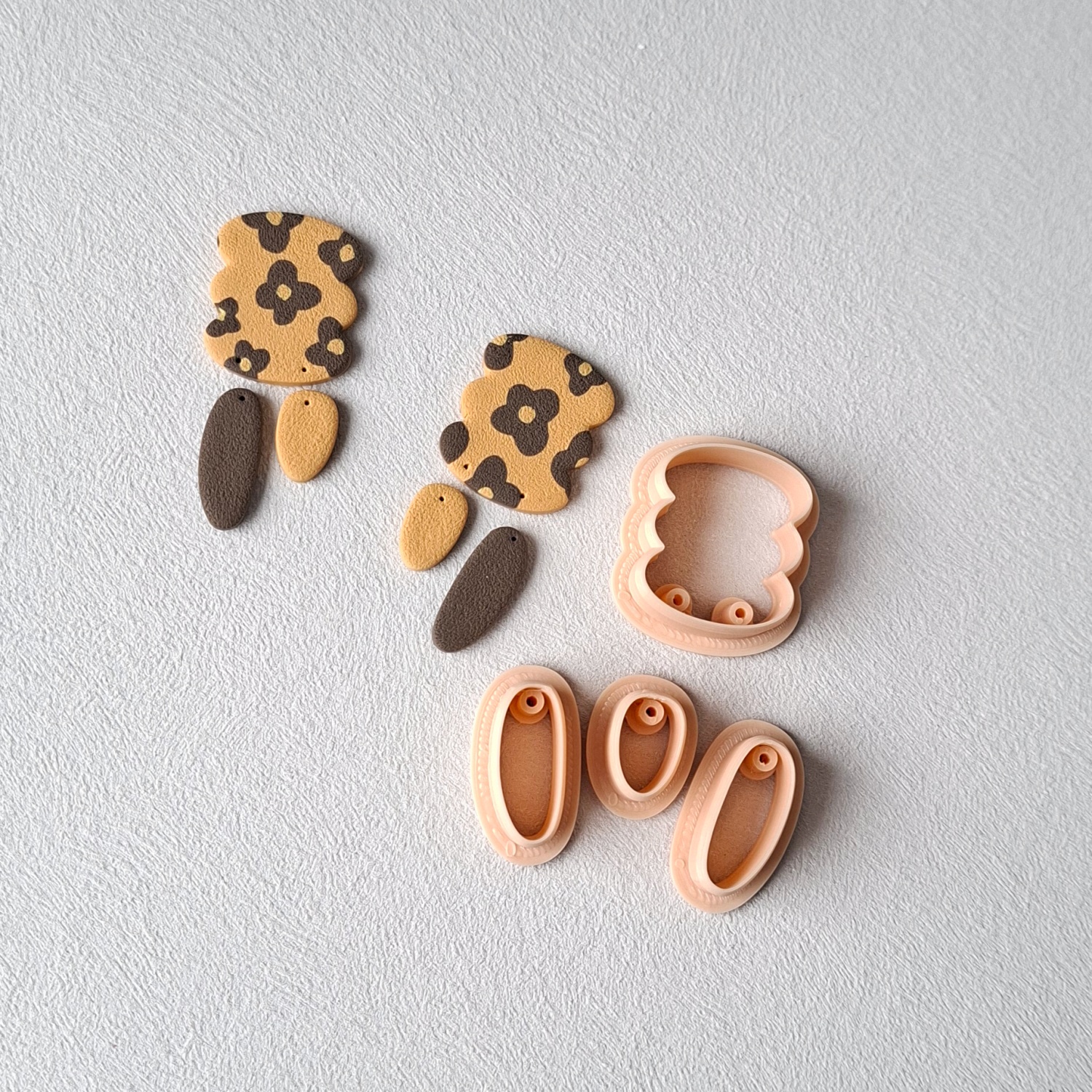 [Blob & Bean] Organic Polymer Clay Cutter Set for Earrings 