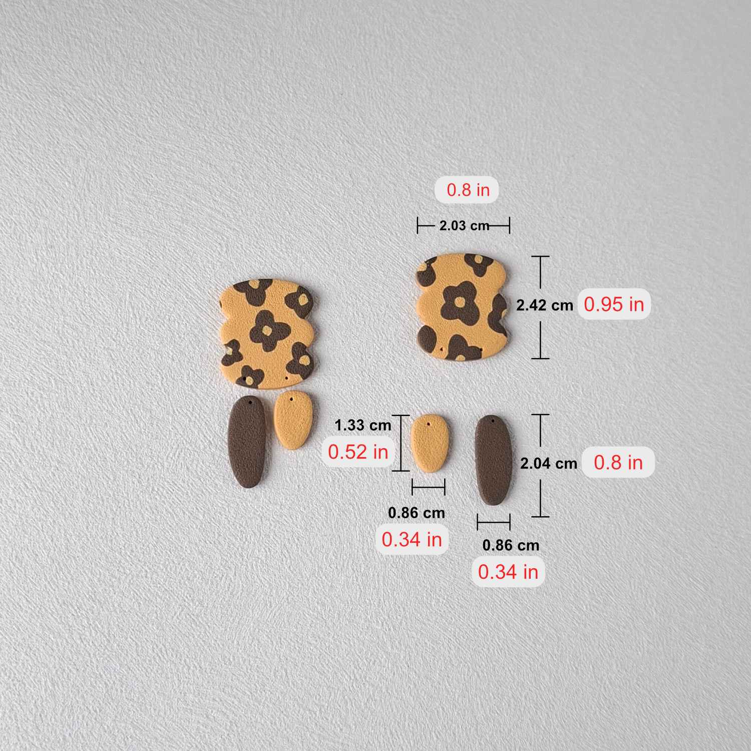 [Blob & Bean] Organic Polymer Clay Cutter Set for Earrings 