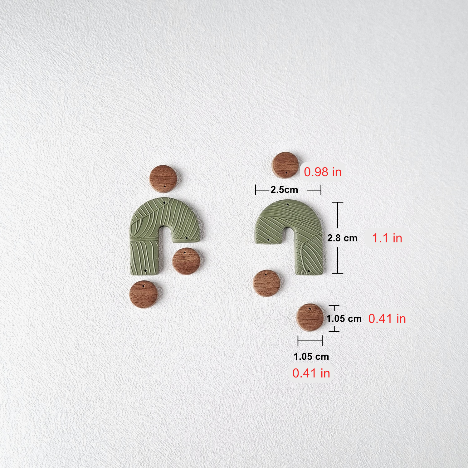 [Arch & Dot] Modern Polymer Clay Cutter Set for Dangle Earrings