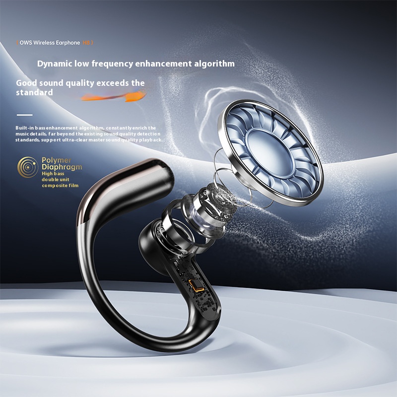 H8 Illuminated LED star screen display open ear wireless headset Bluetooth TWS earphones