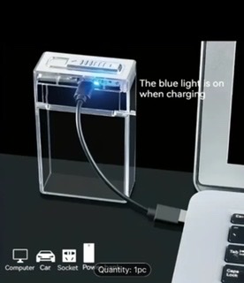 Stylish Transparent Cigarettes Box + Electric Lighter 2 in 1