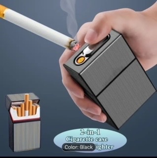 Stylish 2-in-1 Cigarette Case and Lighter